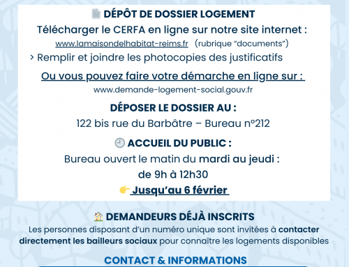 Dépôt de dossier – Informations aux usagers